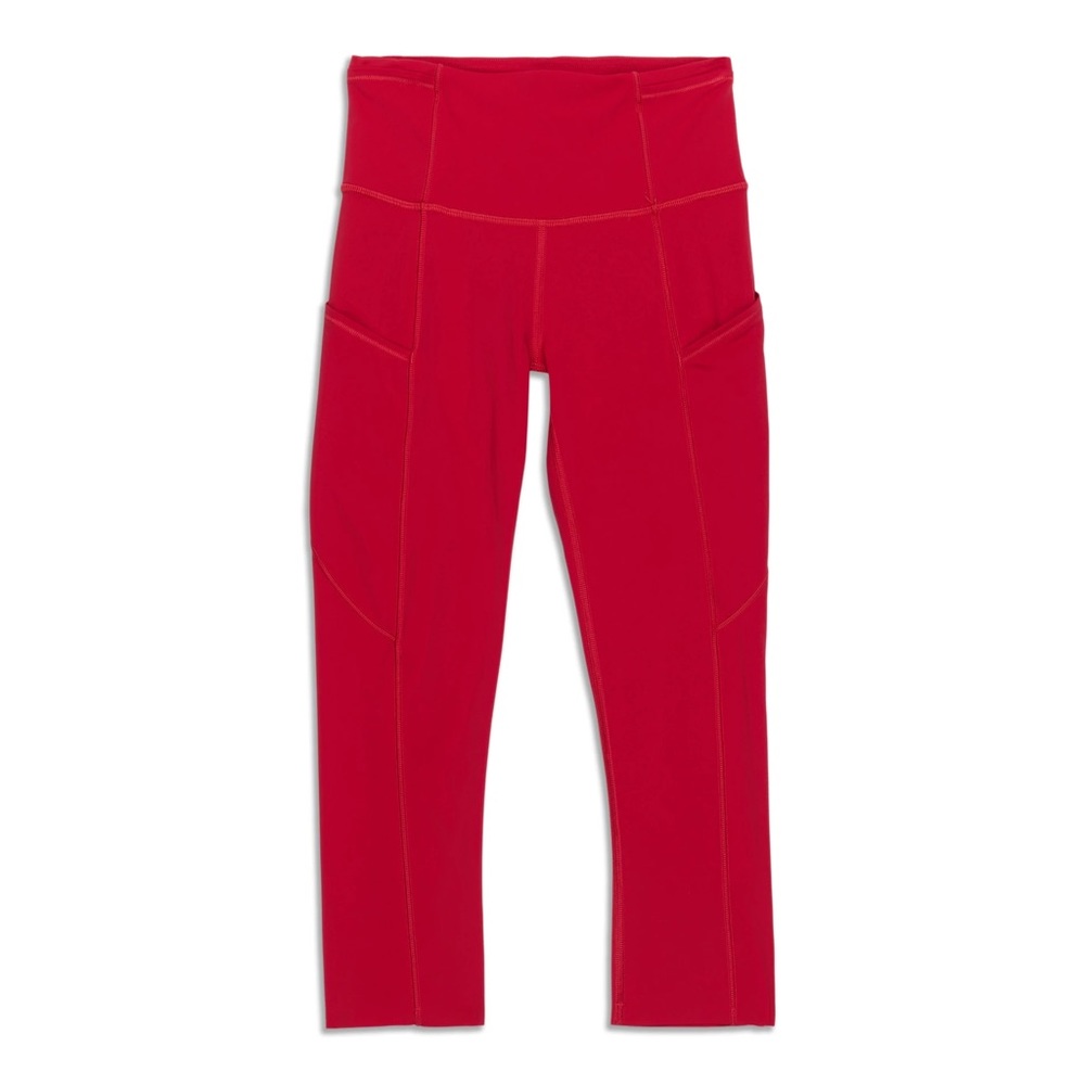 Fast And Free Red Crop Lulu Lemon leggings